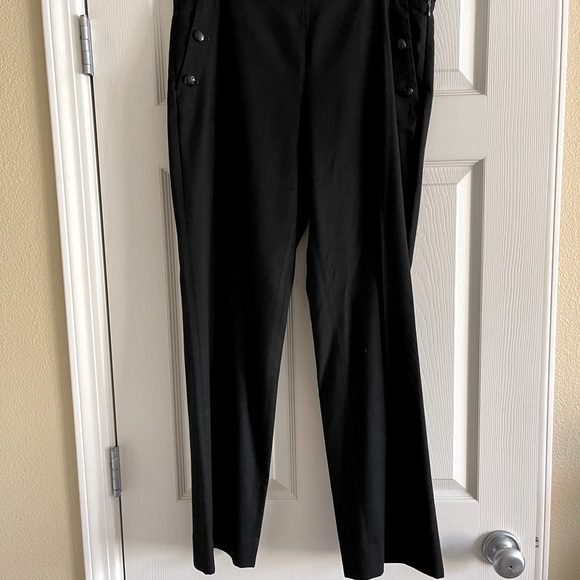 Banana Republic Logan Sailor Trouser in Black Luxe Brushed Twill Pants (size 8) - Picture 2 of 16
